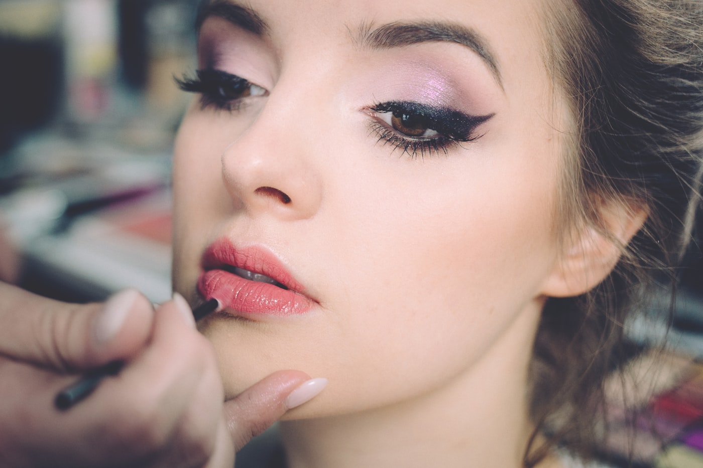 Bridal makeup session
